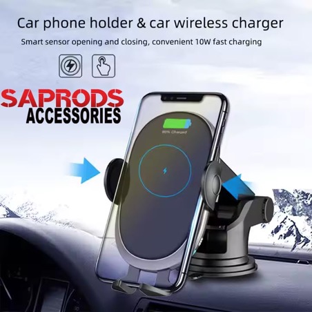 SAPRODS Smart Wireless Charging Car Phone Mount 360