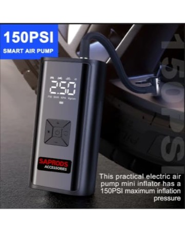 SAPRODS Tyre Inflator with 5000mAh Battery