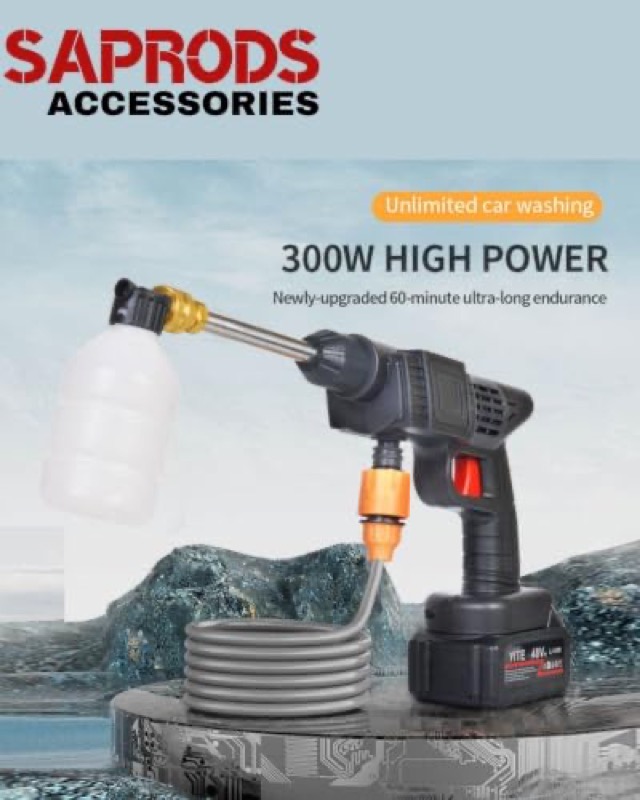 SAPRODS Cordless Electric High Pressure Wash Gun 48V