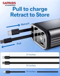 SAPRODS 120W Car Charger 4-in-1