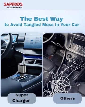 SAPRODS 120W Car Charger 4-in-1