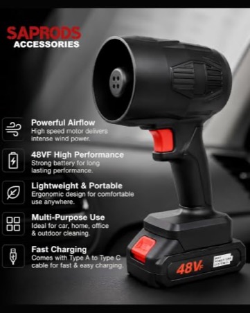 SAPRODS Turbo Air Fan 48V Cordless Car Dryer
