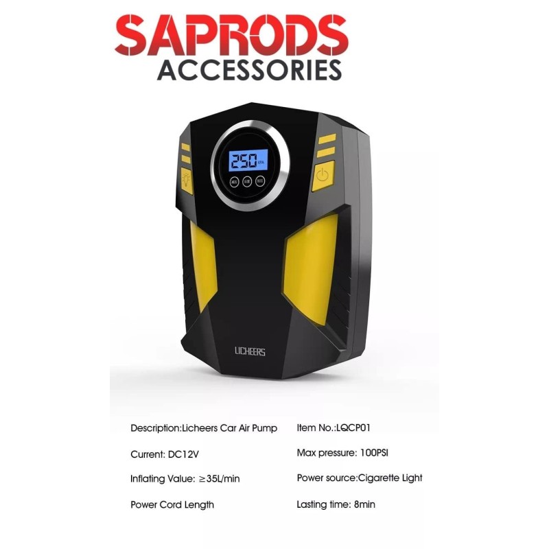 SAPRODS Digital Car Tyre Inflator 150PSi